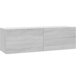VidaXL Tv-wandmeubel 100x30x30 cm bewerkt hout grijs sonoma eikenkleur