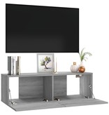 VidaXL Tv-wandmeubel 100x30x30 cm bewerkt hout grijs sonoma eikenkleur