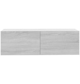 VidaXL Tv-wandmeubel 100x30x30 cm bewerkt hout grijs sonoma eikenkleur