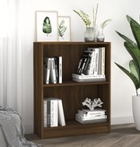 vidaXL Boekenkast 60x24x74,5 cm bewerkt hout bruineikenkleurig