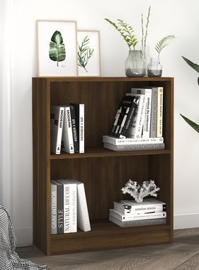 vidaXL Boekenkast 60x24x74,5 cm bewerkt hout bruineikenkleurig