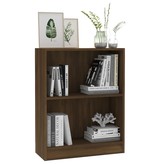 vidaXL Boekenkast 60x24x74,5 cm bewerkt hout bruineikenkleurig