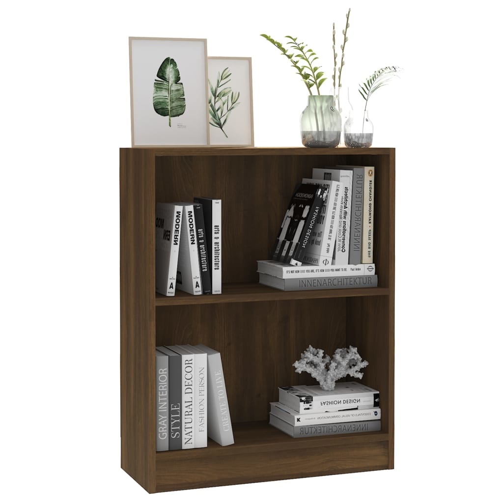 vidaXL Boekenkast 60x24x74,5 cm bewerkt hout bruineikenkleurig