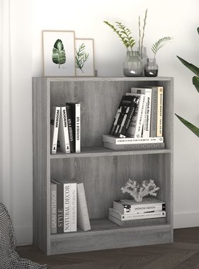 vidaXL Boekenkast 60x24x74,5 cm bewerkt hout grijs sonoma eikenkleurig