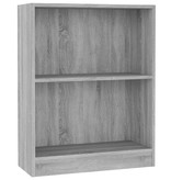 vidaXL Boekenkast 60x24x74,5 cm bewerkt hout grijs sonoma eikenkleurig