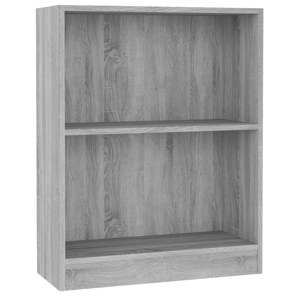 vidaXL Boekenkast 60x24x74,5 cm bewerkt hout grijs sonoma eikenkleurig