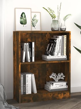 vidaXL Boekenkast 60x24x74,5 cm bewerkt hout gerookt eikenkleurig