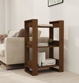 VidaXL Boekenkast/kamerscherm 60x35x91 cm massief hout honingbruin