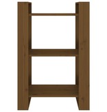 VidaXL Boekenkast/kamerscherm 60x35x91 cm massief hout honingbruin