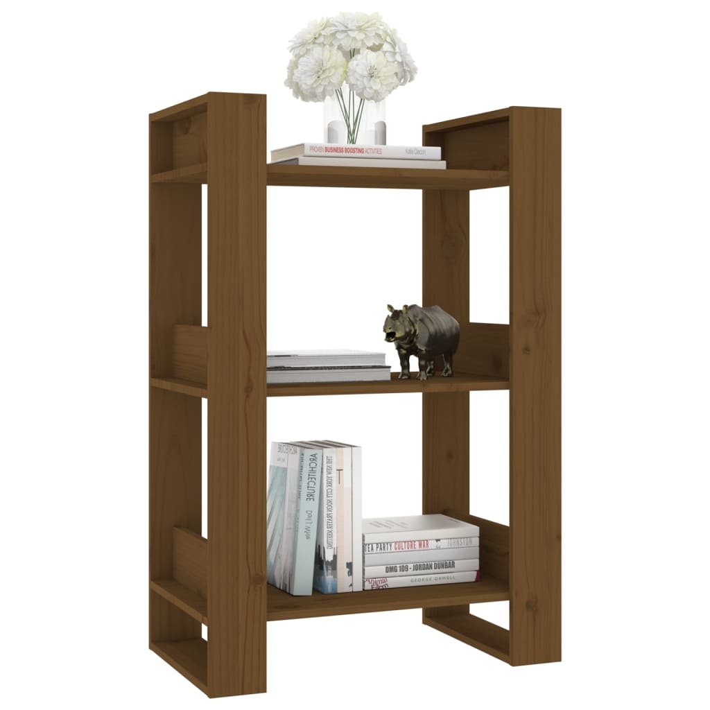 VidaXL Boekenkast/kamerscherm 60x35x91 cm massief hout honingbruin