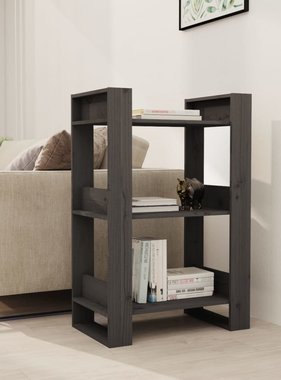 VidaXL Boekenkast/kamerscherm 60x35x91 cm massief grenenhout grijs