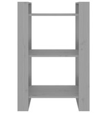 VidaXL Boekenkast/kamerscherm 60x35x91 cm massief grenenhout grijs