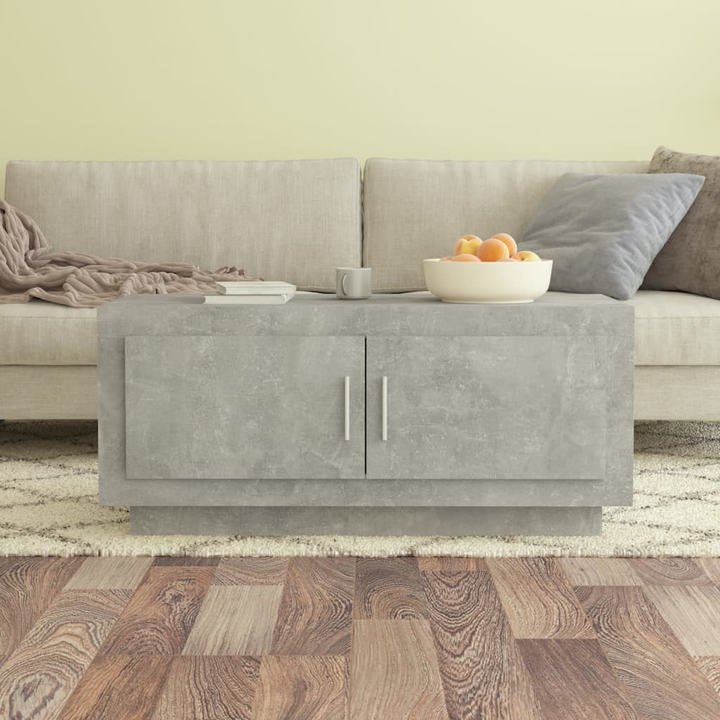 VidaXL Salontafel 102x50x45 cm bewerkt hout betongrijs