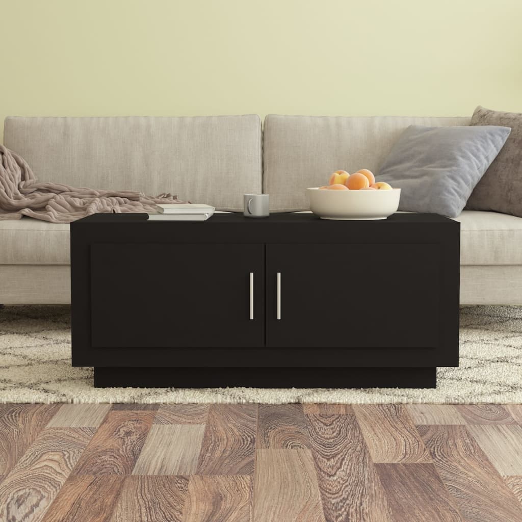 VidaXL Salontafel 102x50x45 cm bewerkt hout zwart