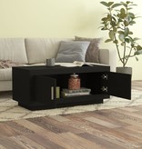 VidaXL Salontafel 102x50x45 cm bewerkt hout zwart
