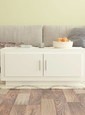 VidaXL Salontafel 102x50x45 cm bewerkt hout wit