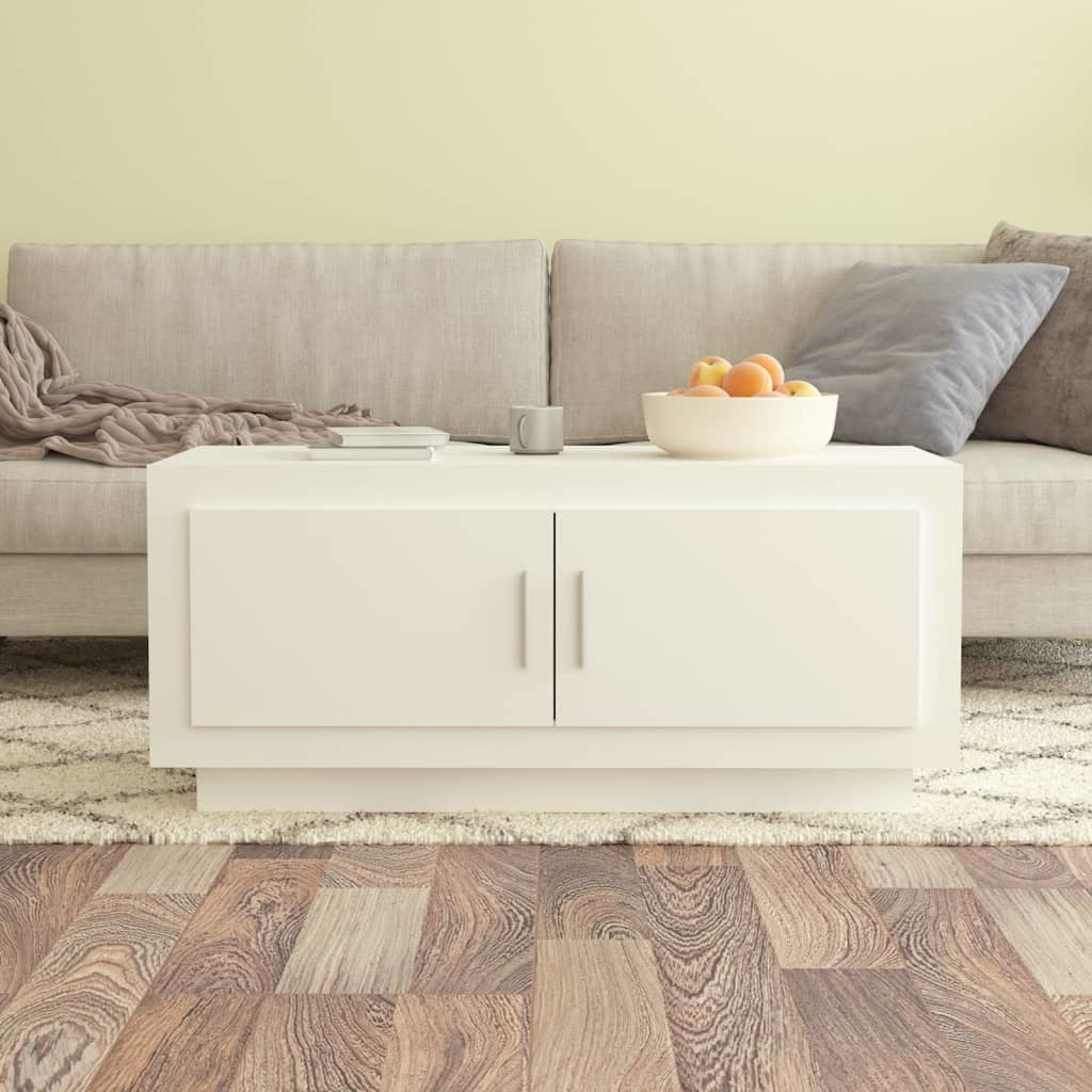 VidaXL Salontafel 102x50x45 cm bewerkt hout wit