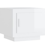 VidaXL Salontafel 51x50x45 cm bewerkt hout hoogglans wit