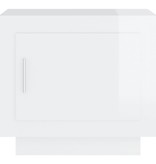VidaXL Salontafel 51x50x45 cm bewerkt hout hoogglans wit