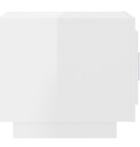 VidaXL Salontafel 51x50x45 cm bewerkt hout hoogglans wit