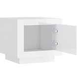 VidaXL Salontafel 51x50x45 cm bewerkt hout hoogglans wit