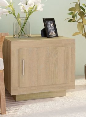 VidaXL Salontafel 51x50x45 cm bewerkt hout sonoma eikenkleurig