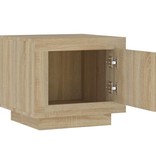 VidaXL Salontafel 51x50x45 cm bewerkt hout sonoma eikenkleurig