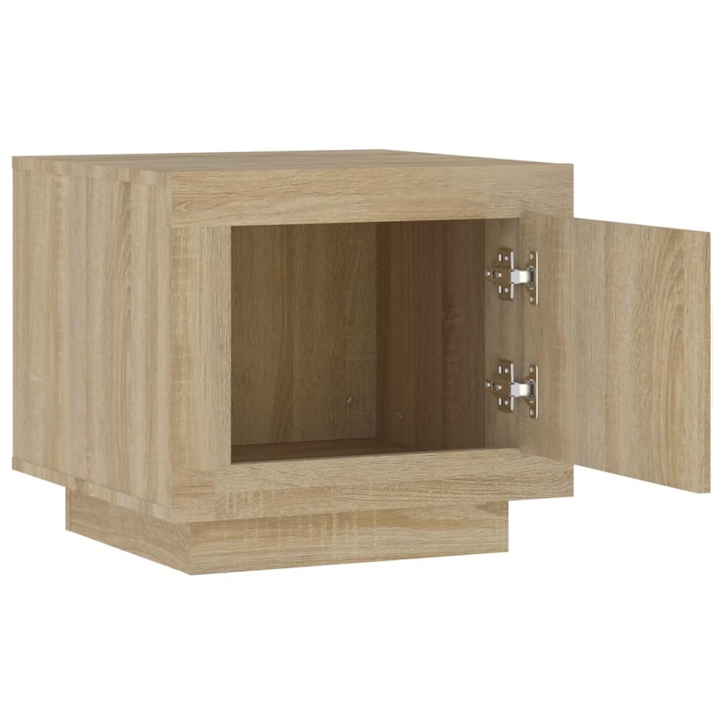 VidaXL Salontafel 51x50x45 cm bewerkt hout sonoma eikenkleurig