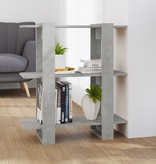 vidaXL Boekenkast/kamerscherm 80x30x87 cm betongrijs