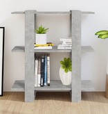 vidaXL Boekenkast/kamerscherm 80x30x87 cm betongrijs