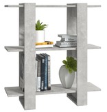 vidaXL Boekenkast/kamerscherm 80x30x87 cm betongrijs