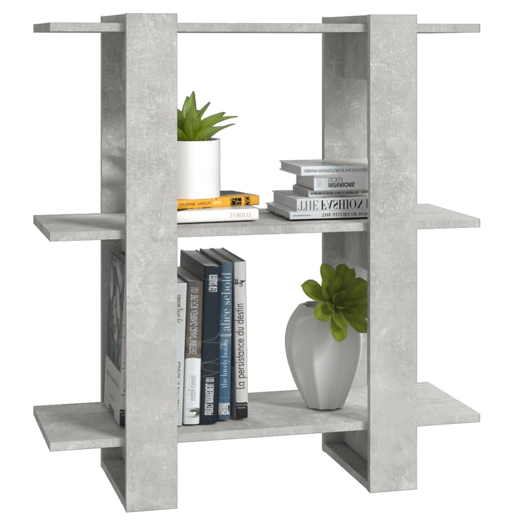 vidaXL Boekenkast/kamerscherm 80x30x87 cm betongrijs