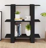 VidaXL Boekenkast/kamerscherm 80x30x87 cm zwart