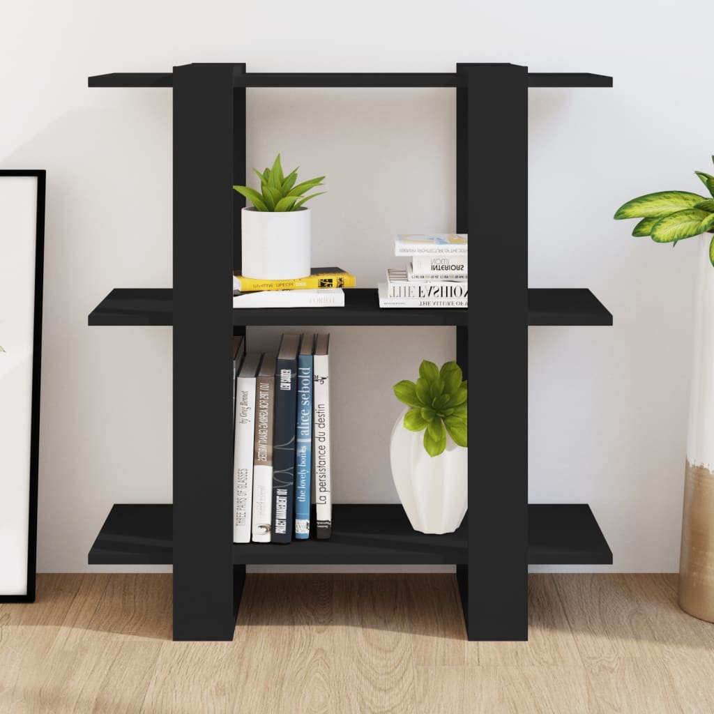 VidaXL Boekenkast/kamerscherm 80x30x87 cm zwart