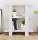 vidaXL Boekenkast/kamerscherm 80x30x87 cm wit