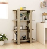 vidaXL Boekenkast/kamerscherm 80x30x123,5 cm sonoma eikenkleurig