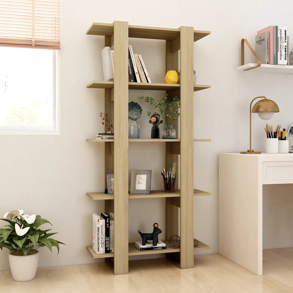 vidaXL Boekenkast/kamerscherm 80x30x160 cm spaanplaat sonoma eiken