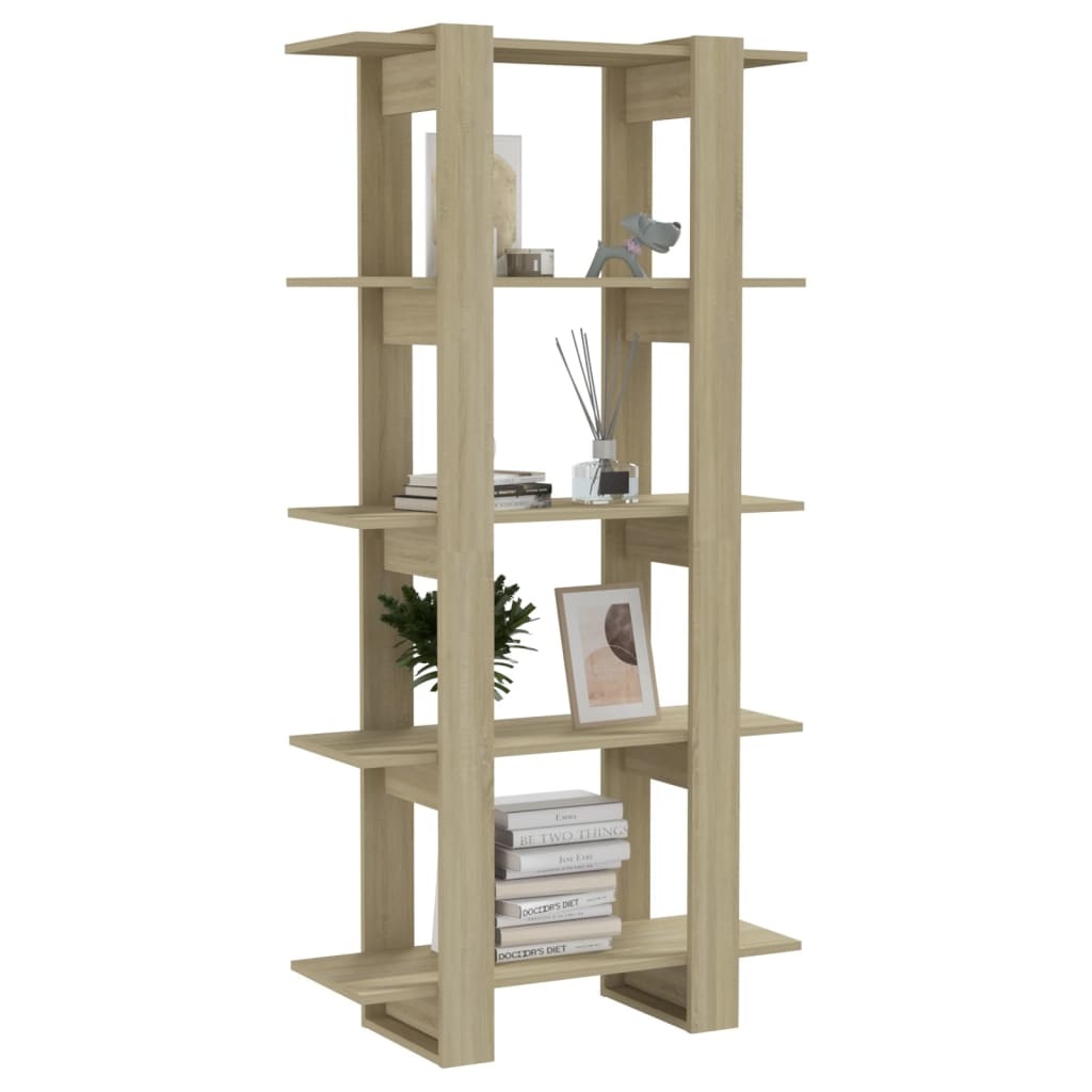 vidaXL Boekenkast/kamerscherm 80x30x160 cm spaanplaat sonoma eiken