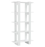 VidaXL Boekenkast/kamerscherm 80x30x160 cm spaanplaat wit