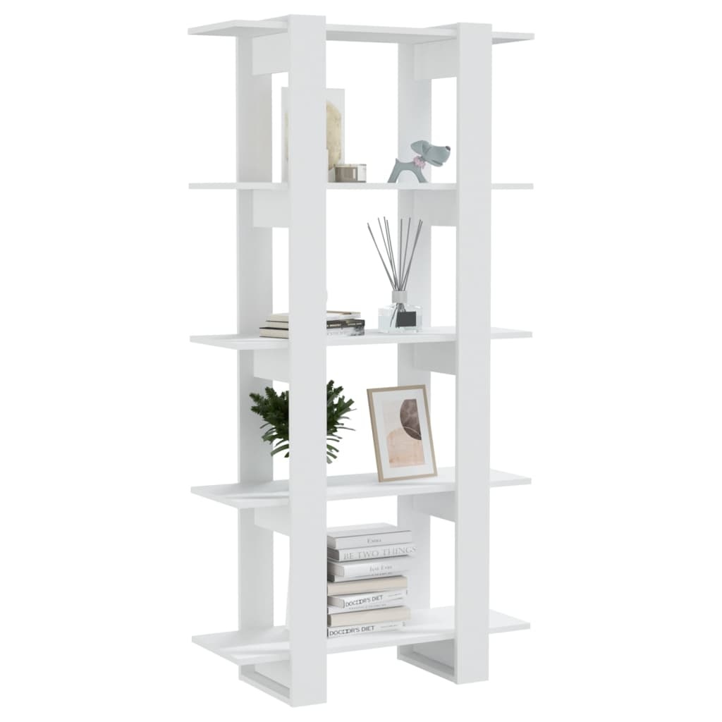 VidaXL Boekenkast/kamerscherm 80x30x160 cm spaanplaat wit