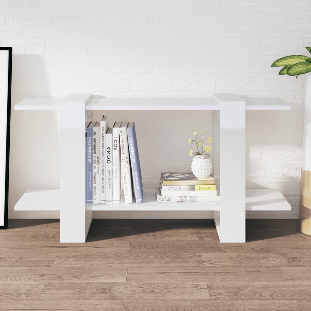VidaXL Boekenkast 100x30x51 cm bewerkt hout hoogglans wit