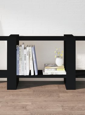 vidaXL Boekenkast 100x30x51 cm bewerkt hout zwart