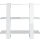 VidaXL Boekenkast/kamerscherm 100x30x87 cm hoogglans wit