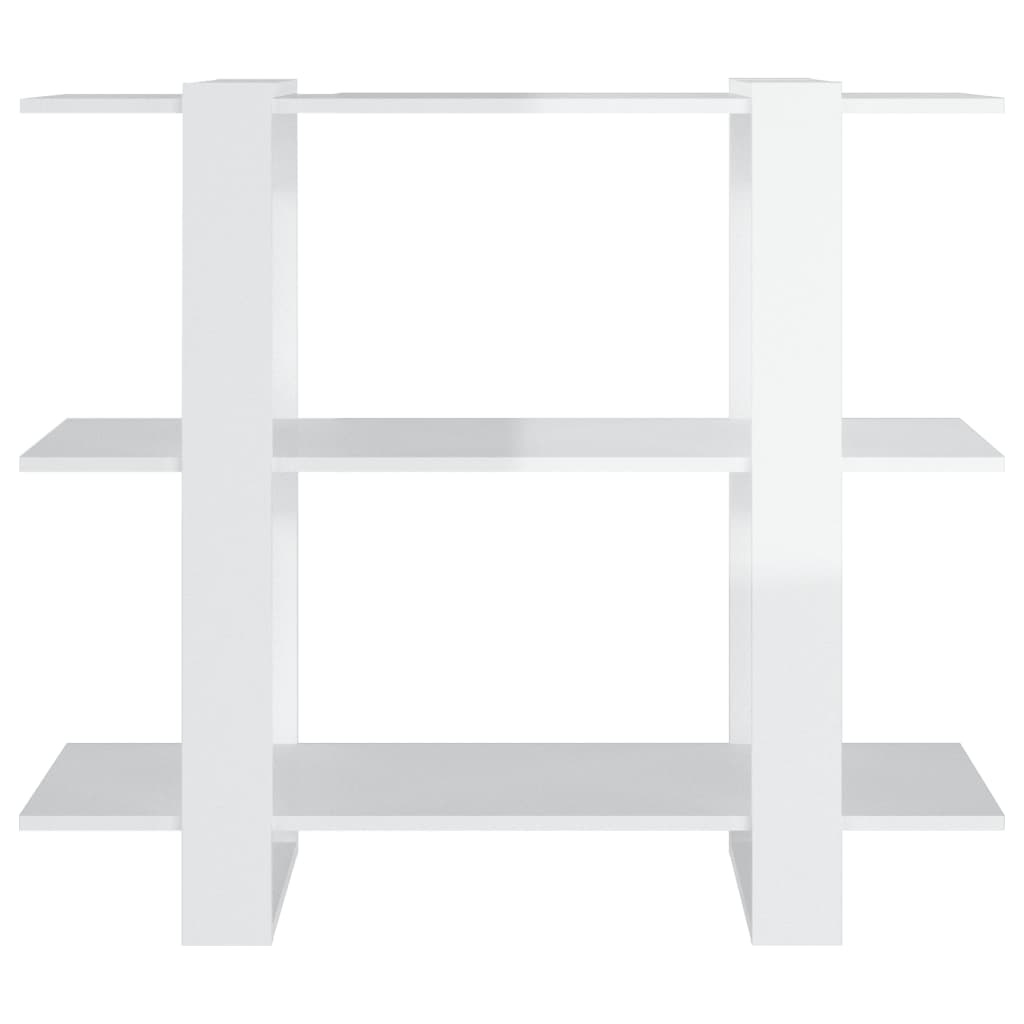 VidaXL Boekenkast/kamerscherm 100x30x87 cm hoogglans wit