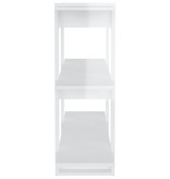 VidaXL Boekenkast/kamerscherm 100x30x87 cm hoogglans wit