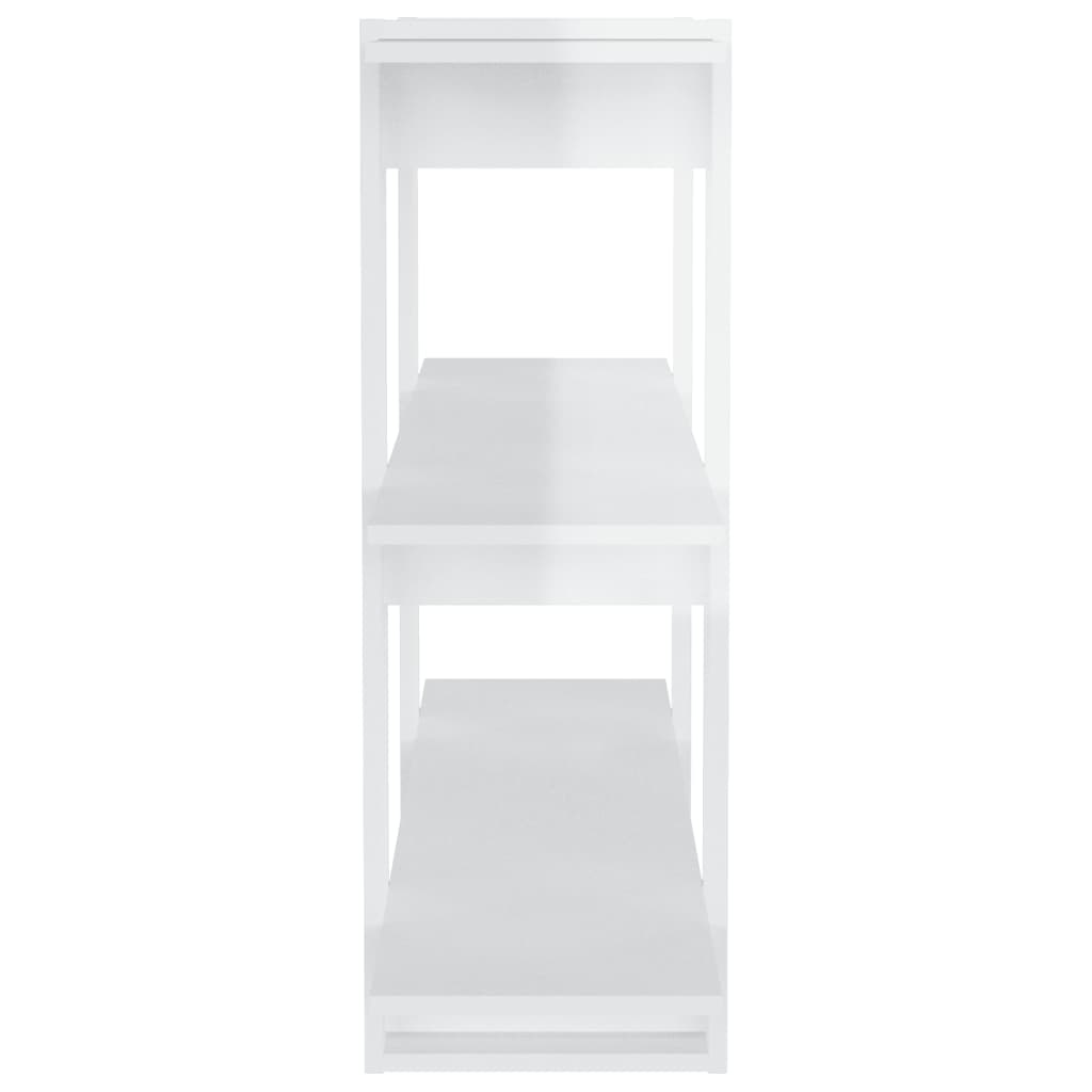 VidaXL Boekenkast/kamerscherm 100x30x87 cm hoogglans wit