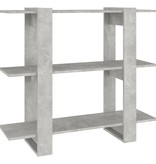 VidaXL Boekenkast/kamerscherm 100x30x87 cm betongrijs