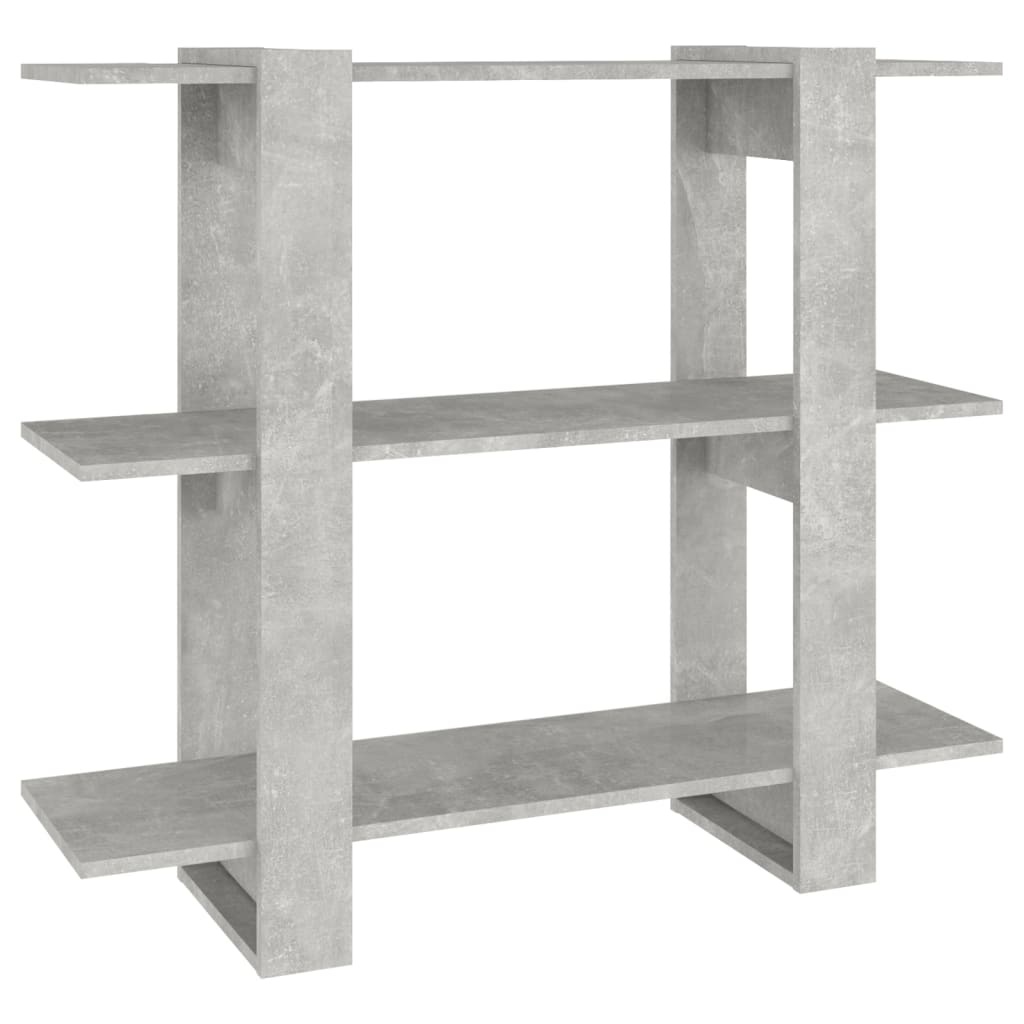 VidaXL Boekenkast/kamerscherm 100x30x87 cm betongrijs