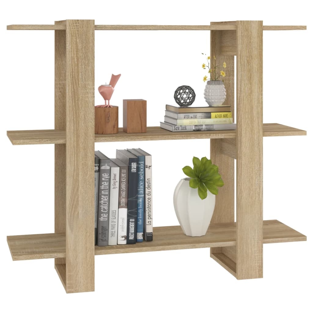 VidaXL Boekenkast/kamerscherm 100x30x87 cm sonoma eikenkleurig