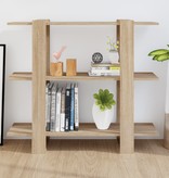 vidaXL Boekenkast/kamerscherm 100x30x87 cm sonoma eikenkleurig